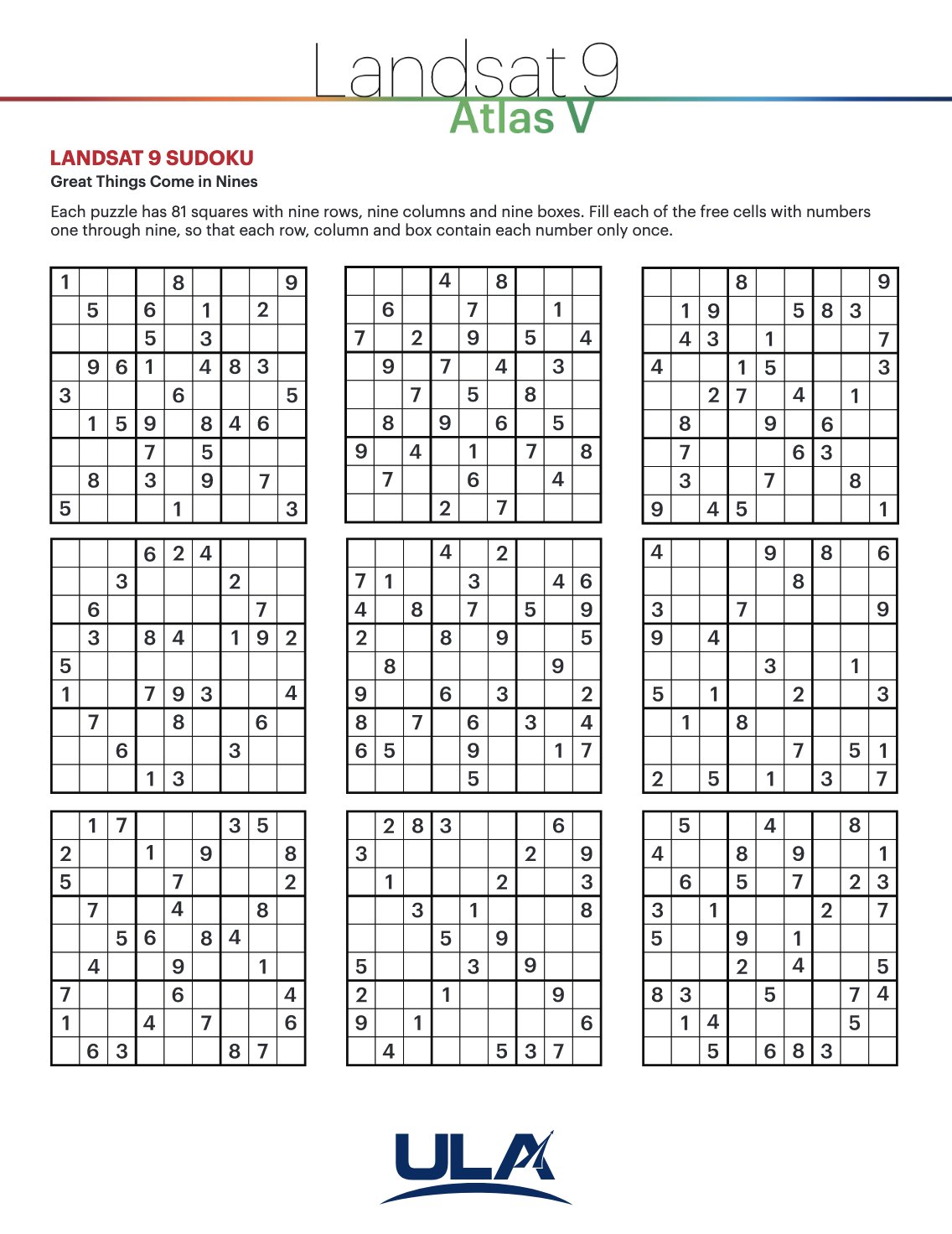 9 poorly composed Sudoku puzzles