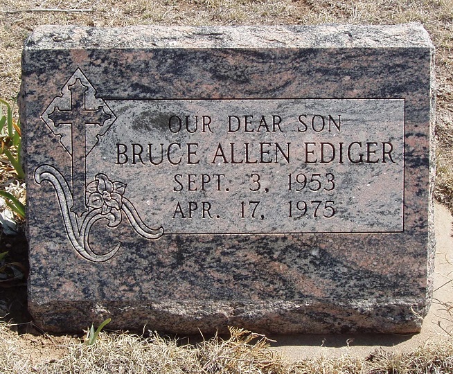 Bruce Ediger’s grave stone