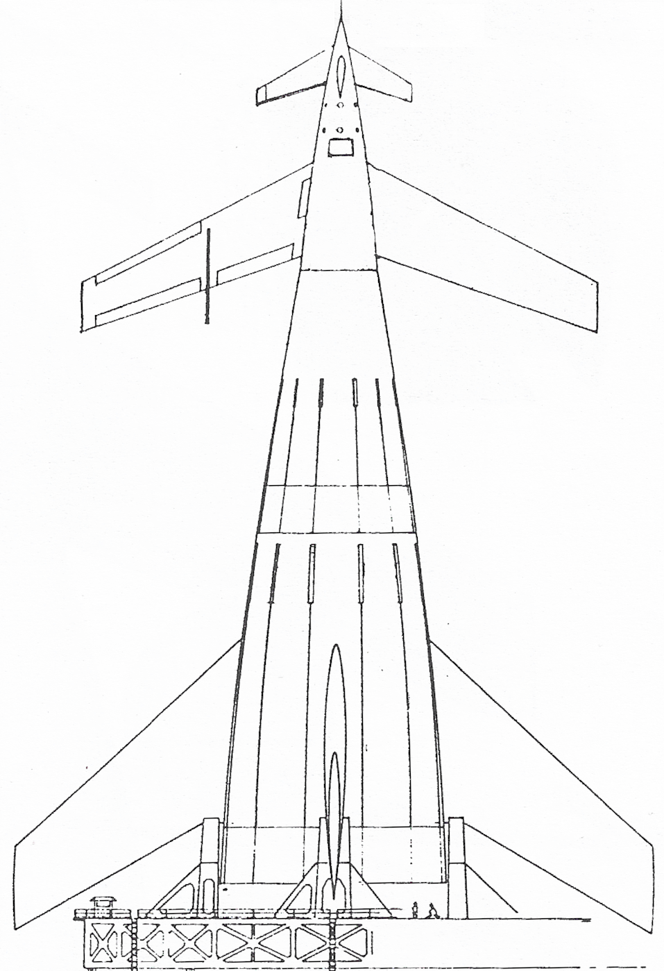 launch vehicle plan form line drawing